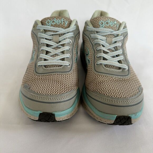 GDEFY Gravity Defyer Mighty Walk Athletic Sneakers Size 7.5 Gray Blue Shoes - Picture 11 of 12